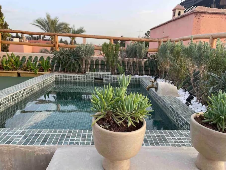 Riad Ptit Kech, Bassin Terrasse - Petits Dejeuners Marrakesch Exterior foto